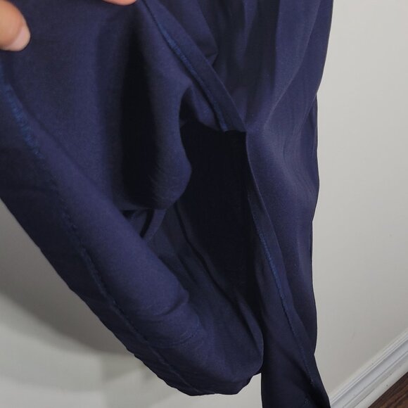 Elegant Vintage Off White & Blue Floral Embroidered Faux Vest Dress Plus Size 16 - Picture 8 of 13